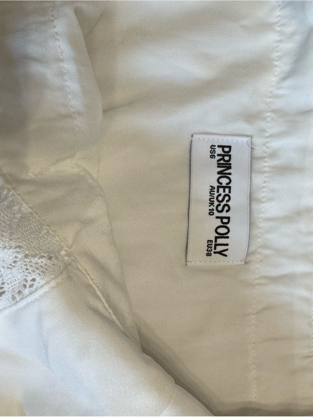 Princess Polly Nicoletta Mini Dress White Romantic Summer Dress NWOT - Picture 6 of 16